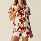 Maren Cloud Jersey PJ Set in Roses Are Red