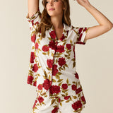 Maren Cloud Jersey PJ Set in Roses Are Red