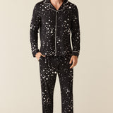 Noah Cloud Jersey PJ Set in Black Stars