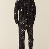 Noah Cloud Jersey PJ Set in Black Stars