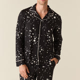 Noah Cloud Jersey PJ Set in Black Stars