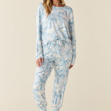 Shari Cloud Jersey PJ Set in Winter Bows