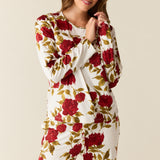 Shari Cloud Jersey PJ Set in Roses Are Red