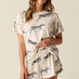 Taylor Cloud Jersey PJ Set in Animalia