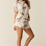 Taylor Cloud Jersey PJ Set in Animalia