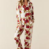 Winter Cloud Jersey PJ Set in Roses Are Red