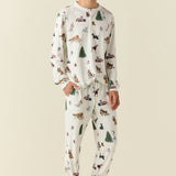 Adam Cloud Jersey Henley Set in Jolly Pups