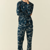 Adam Cloud Jersey Henley Set in Winter Toile