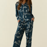 Alex Cloud Jersey Tween PJ Set in Winter Toile