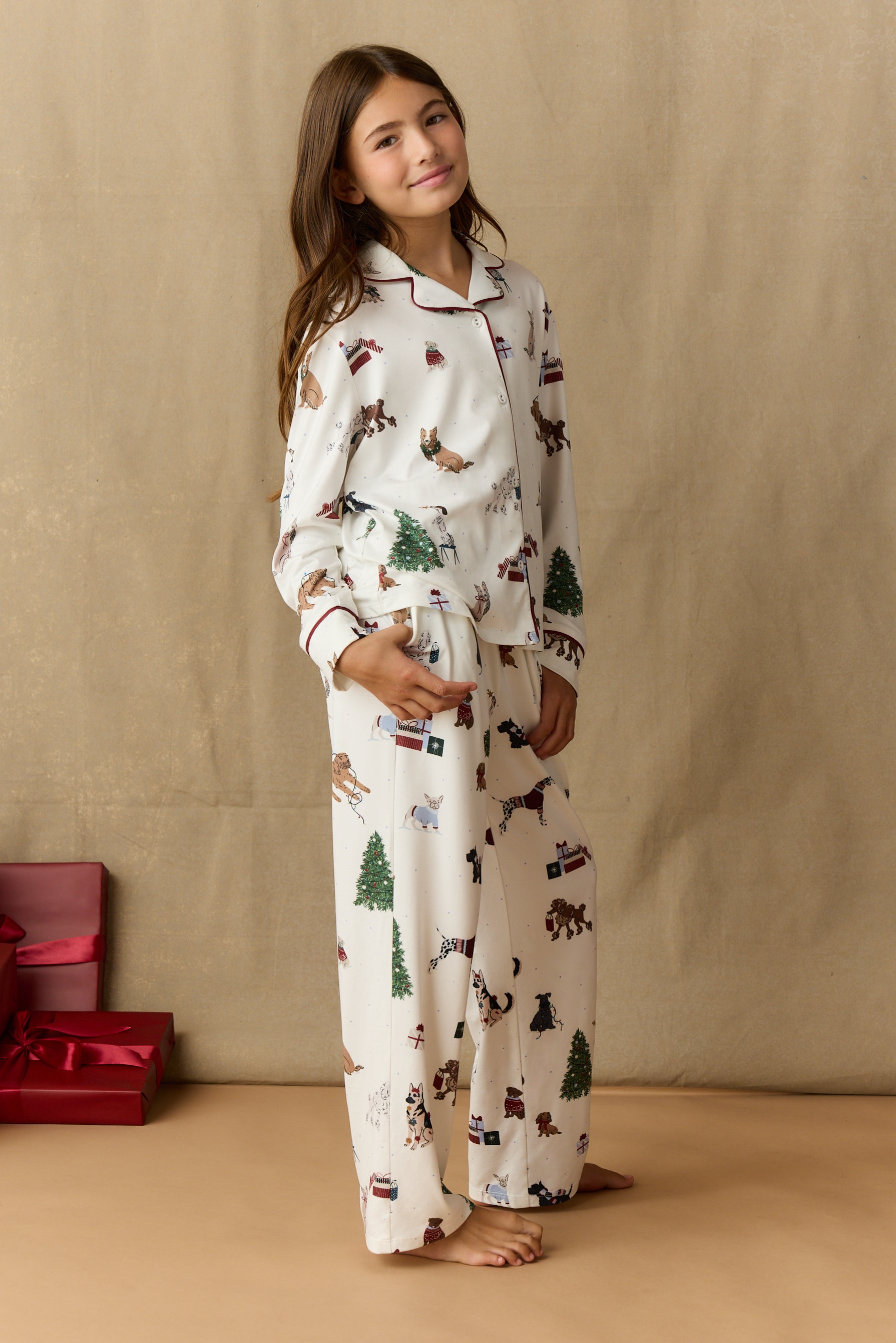Alex Cloud Jersey Tween PJ Set in Jolly Pups