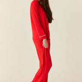 Aria TENCEL™ Lyocell Long PJ Set in Red