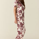Emma Cloud Jersey PJ Set in Mulberry Floral