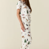 Emma Cloud Jersey PJ Set in Jolly Pups