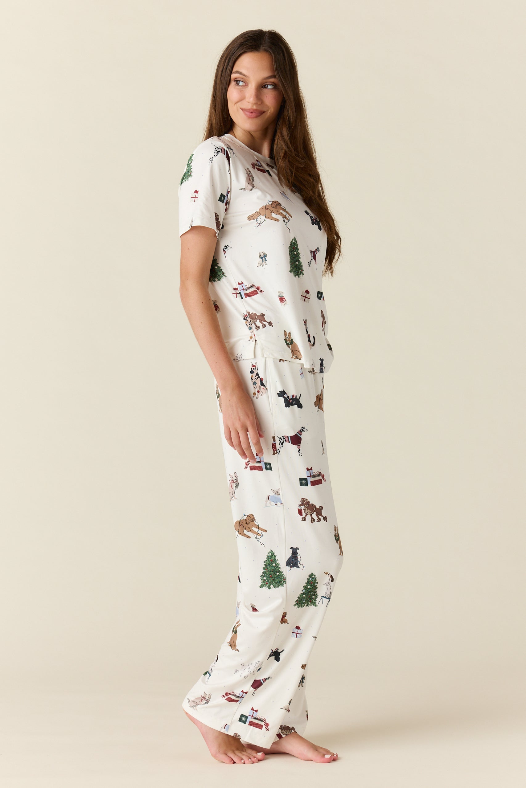 Emma Cloud Jersey PJ Set in Jolly Pups