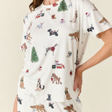 Emma Cloud Jersey PJ Set in Jolly Pups