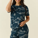 Emma Cloud Jersey PJ Set in Winter Toile