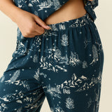 Emma Cloud Jersey PJ Set in Winter Toile