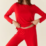 Grace TENCEL™ Lyocell PJ Set in Red