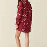 Kara Cloud Jersey Boyfriend Shirt in Ruby Stars