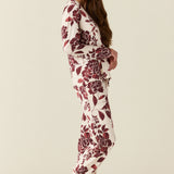 Shari Cloud Jersey PJ Set in Mulberry Floral