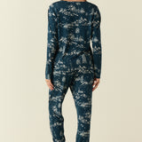 Shari Cloud Jersey PJ Set in Winter Toile