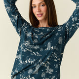 Shari Cloud Jersey PJ Set in Winter Toile