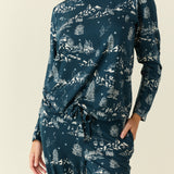 Shari Cloud Jersey PJ Set in Winter Toile