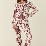 Winter Cloud Jersey PJ Set in Mulberry Floral