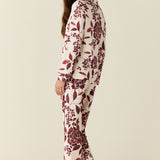 Winter Cloud Jersey PJ Set in Mulberry Floral