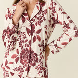 Winter Cloud Jersey PJ Set in Mulberry Floral