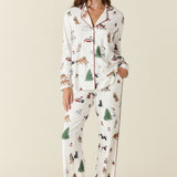 Winter Cloud Jersey PJ Set in Jolly Pups