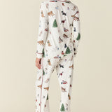 Winter Cloud Jersey PJ Set in Jolly Pups