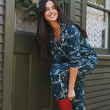 Winter Cloud Jersey PJ Set in Winter Toile