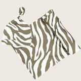 Swaddle & Beanie | Sage Zebra