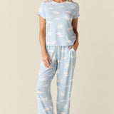 Isla Cloud Jersey PJ Set in Swan Lake