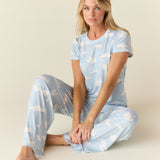 Isla Cloud Jersey PJ Set in Swan Lake