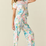 Isla Cloud Jersey PJ Set in Butterfly Bloom