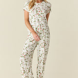 Isla Cloud Jersey PJ Set in Strawberry Bliss