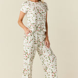 Isla Cloud Jersey PJ Set in Strawberry Bliss