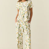 Isla Cloud Jersey PJ Set in Lemon Verbena