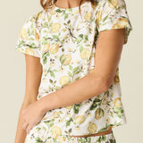 Isla Cloud Jersey PJ Set in Lemon Verbena