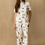 Emma Cloud Jersey PJ Set in Jolly Pups
