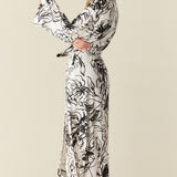 Kaia Cloud Jersey Kimono Robe in Illustré