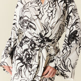 Kaia Cloud Jersey Kimono Robe in Illustré