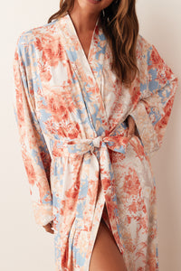 KAIA KIMONO ROBE | CAPRI STRIPE