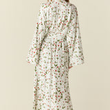 Kaia Cloud Jersey Kimono Robe in Strawberry Bliss