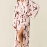 Kaia Cloud Jersey Kimono Robe in Prowl