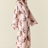 Kaia Cloud Jersey Kimono Robe in Prowl
