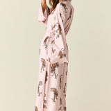Kaia Cloud Jersey Kimono Robe in Prowl