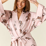 Kaia Cloud Jersey Kimono Robe in Prowl